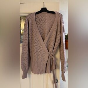 SHEIN Mauve Knit Cardigan